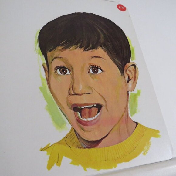 Peabody 60s Children's Expressive Faces (4) cards Vintage Artwork Kids - Picture 4 of 6